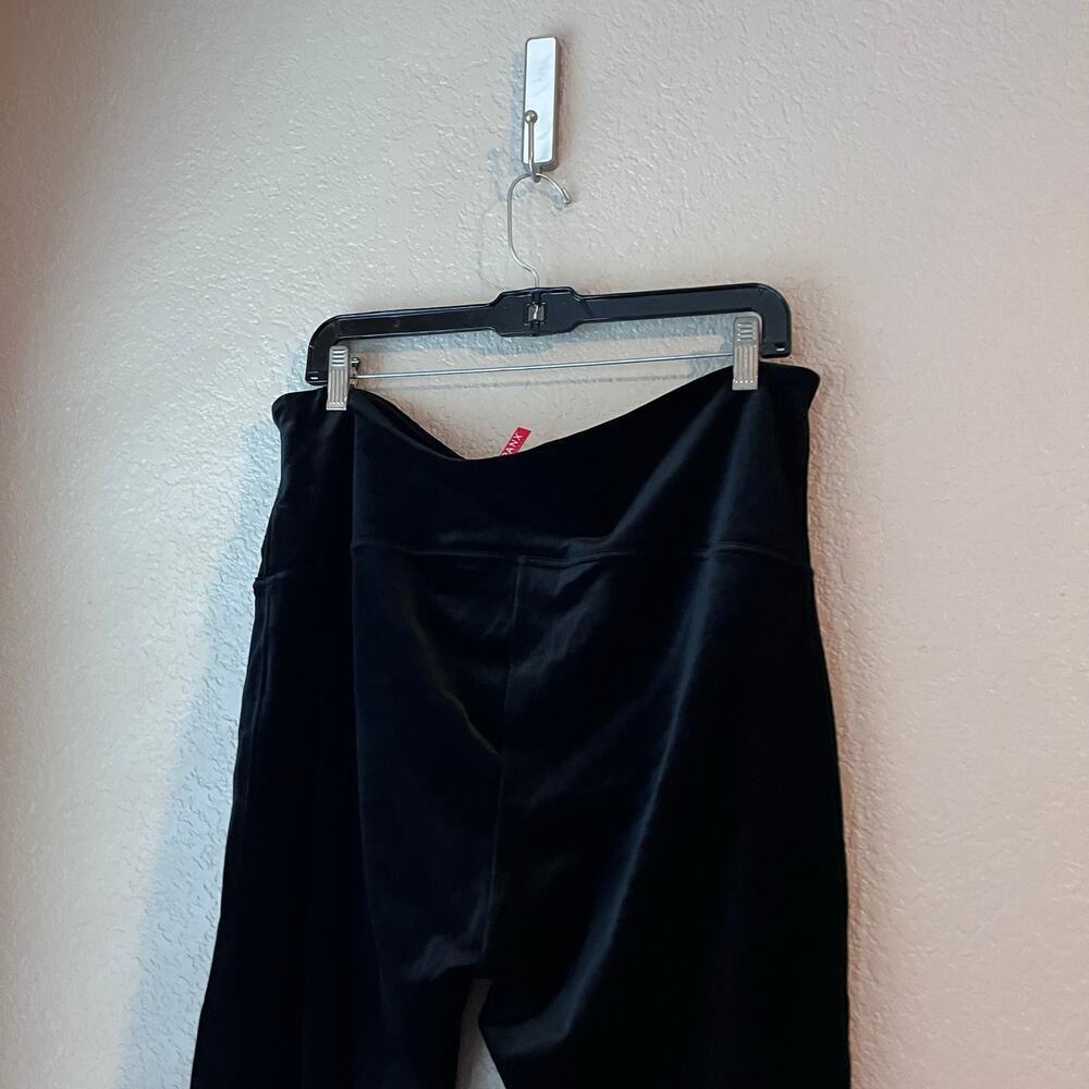 Spanx Velour Velvet Leggings Size 3X High Waist Full Length Plus Black - Picture 5 of 6